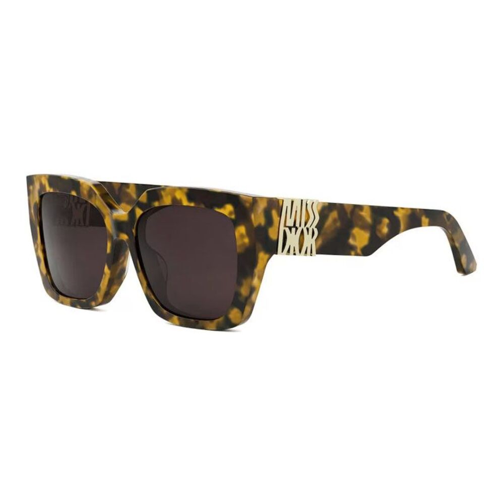 Dior Sunglasses Square Full Rim, Coloured Havana Frame and Bordeaux Lens
